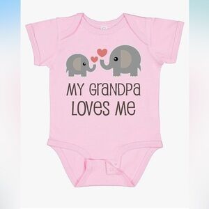 Rabbit Skins Pink Bodysuit - My Grandpa Loves Me